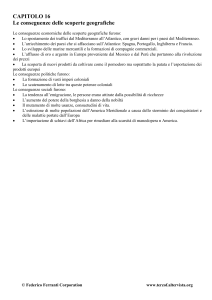 Le conseguenze delle scoperte geografiche