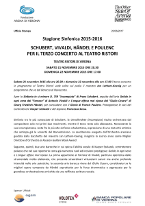 Ufficio Stampa 11/11/2015 Stagione Sinfonica 2015