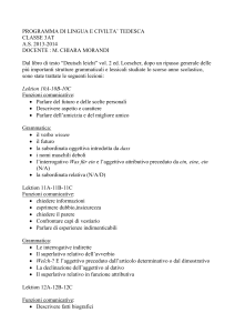 PROGRAMMA DI LINGUA E CIVILTA` TEDESCA