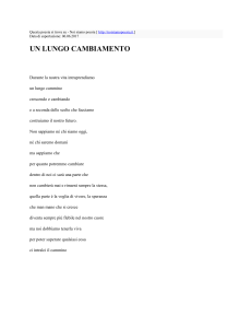 UN LUNGO CAMBIAMENTO : Noi siamo poesia : http