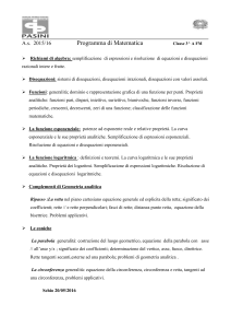 Programma di Matematica