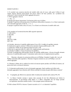 esercitazione 2008 - Dipartimento di Economia, Statistica e Finanza