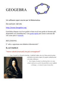 esercitazioni con Geogebra