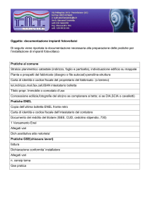 documentazione necessaria impianti fotovoltaici