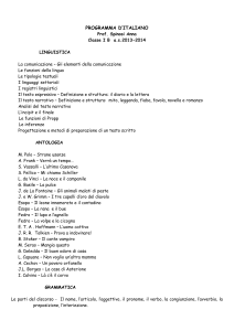 Programma di Italiano