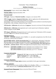 Esperienze di lavoro - Ordine ingegneri della Provincia di Roma