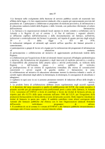 Art. 17 1.Le farmacie nello svolgimento della funzione di servizio