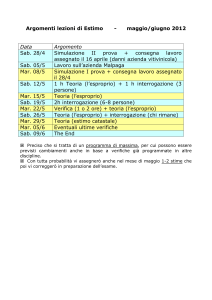 Argomenti lezioni di Estimo