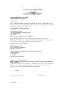 programma classe prima