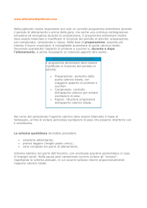 alimentazione - Allenatori di Pallavolo