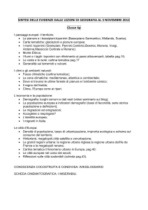 SINTESI DELLE EVIDENZE DALLE LEZIONI DI GEOGRAFIA AL 3
