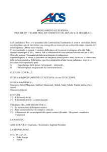 DANZA ORIENTALE EGIZIANA.- PROCEDURA D`ESAME PER L