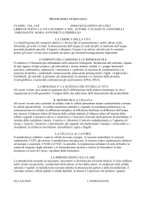 PROGRAMMA DI BIOLOGIA