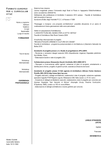 formato europeo per il curriculum vitae