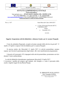 circolare vacanze pasquali 2017 - IC "Borsellino"