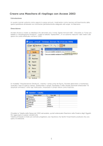 Creare una Maschera di riepilogo con Access 2003