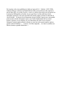 Goethe e l`amore - Filadelfia Editore