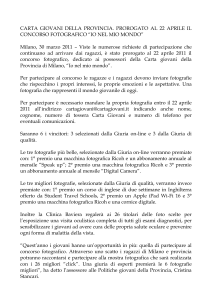 I NUOVI PROGETTI DELLA CARTA GIOVANI