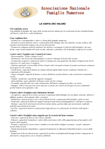 la carta dei valori