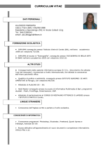 curriculum vitae - Giovani Artisti italiani
