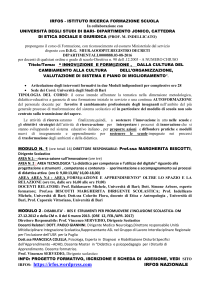 IRFOS NAZIONALE ISTITUTO RICERCA FORMAZIONE SCUOLA