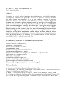 Sociologia dell`Educazione