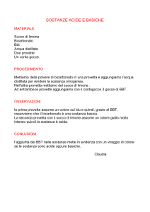 SOSTANZE ACIDE E BASICHE