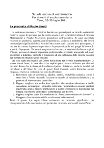 Scuola estiva di matematica