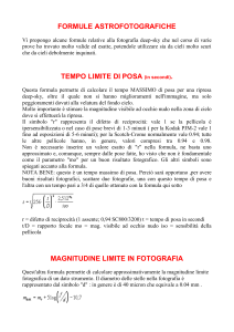 Formule astrofotografiche