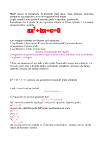 equazioni 2 grado