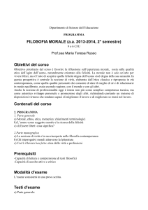 FILOSOFIA MORALE (aa 2013