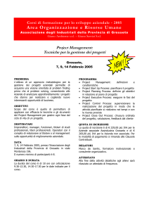 Corsi di formazione per lo sviluppo aziendale - 2001