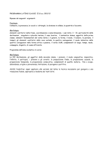PROGRAMMA LATINO CLASSE II G a - Liceo "De Sanctis"