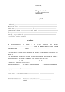 richiesta somministrazione farmaci