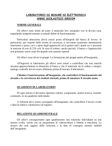 LABORATORIO DI MISURE DI ELETTRONICA