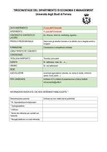 DATA INSERIMENTO - Dipartimento di Economia e Management