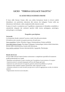 LICEO “TERESA GULLACE TALOTTA” IL LICEO DELLE SCIENZE