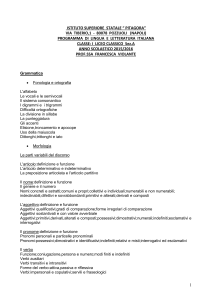 Italiano - Istituto Superiore Statale “PITAGORA”