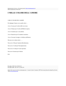 I MILLE COLORI DELL`AMORE : Noi siamo poesia : http