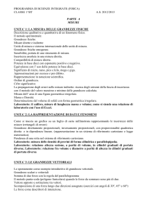 Programma di fisica e laboratorio