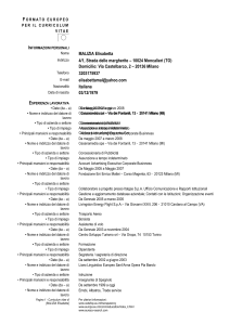 formato europeo per il curriculum vitae