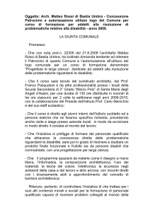 Oggetto: Arch. Matteo Rossi di Bastia Umbra