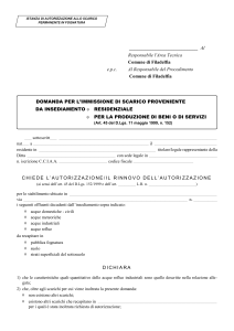 2. Domanda autorizzazione scarico