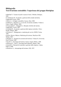 Bibliografia Tesi Il turismo sostenibile: l`esperienza del gruppo