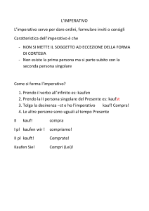I F imperativo - Liceo Classico Psicopedagogico Cesare Valgimigli