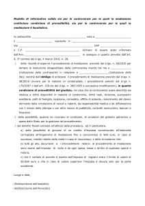 MODELLO DI INFORMATIVA AL CLIENTE