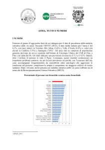ASMA, TUTTI I NUMERI I NUMERI Esistono al giorno d`oggi poche