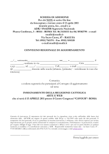 SCHEDA DI ADESIONE