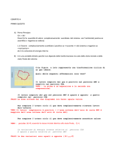 COMPITO A PRIMO QUESITO A) Primo Principio Q