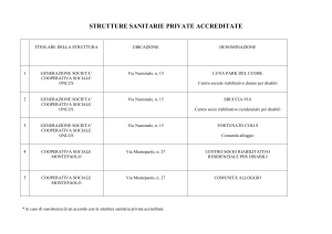 Strutture sanitarie private accreditate